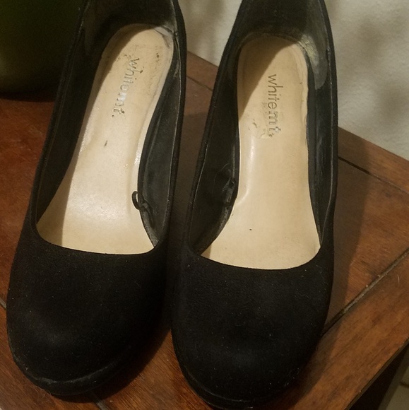 White Mountain Shoes - Black Wedge Heels